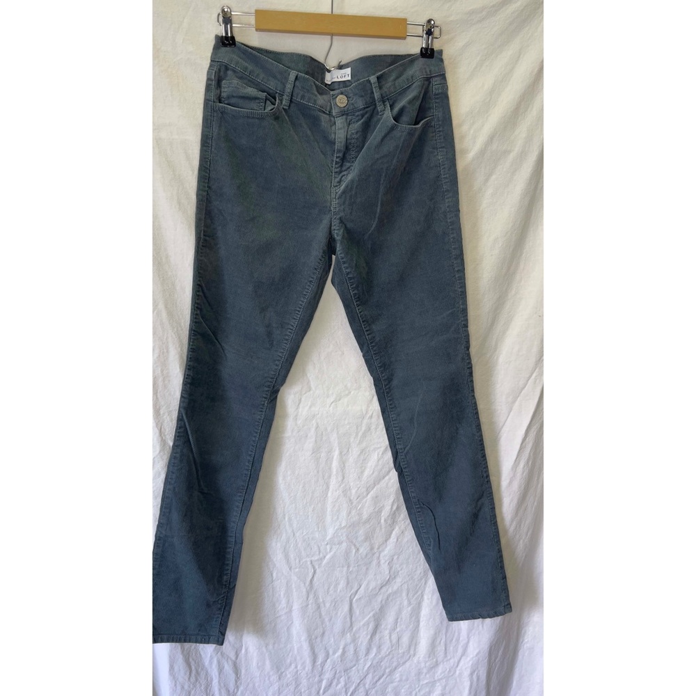 LOFT |  Modern Skinny Corduroy Pants Blue/Gray